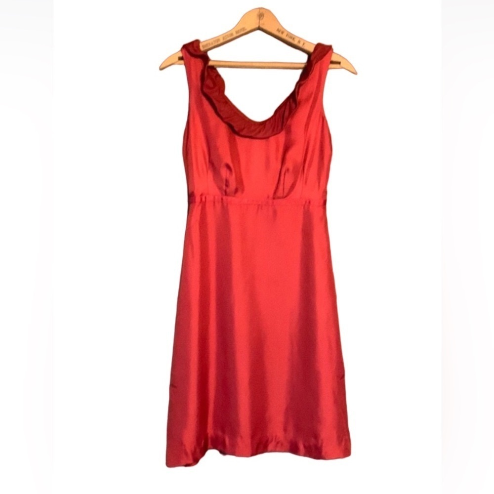Moulinette Soeurs sleeveless silk dress with ruffle trim Size 0
